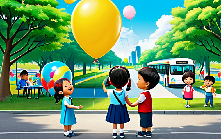 **
"A vibrant city park scene with children playing games organized by Hana from Tayo the Little Bus, fully clothed in her standard attire, appropriate content, safe for work. The park is decorated with Tayo themed banners and balloons. Perfect anatomy, correct proportions, natural poses, well-formed hands. Family-friendly, professional illustration style, high quality."
**