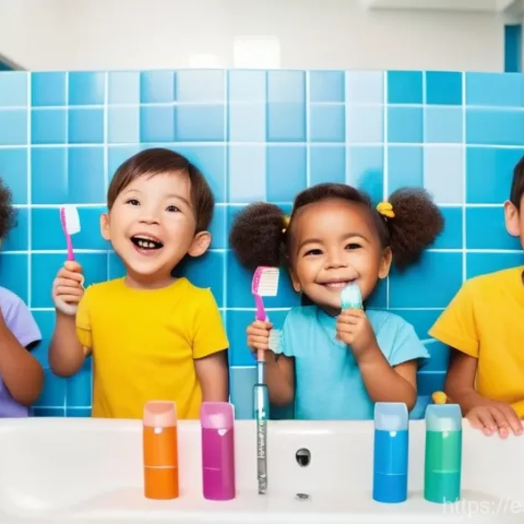 타요 관련 사회적 캠페인 - **"A vibrant and cheerful scene depicting a diverse group of elementary school children, aged 5-8, e...