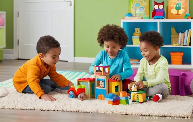 타요 관련 사회적 캠페인 - **"A lively outdoor scene featuring a child, approximately 6 years old, safely crossing a brightly m...