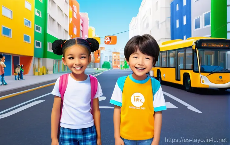 타요와 글로벌 이벤트 - **Prompt:** A vibrant, high-definition 3D animated scene of Tayo the Little Bus and his friends (Rog...