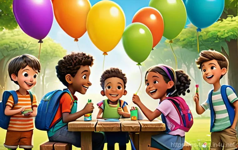 타요 콘텐츠 개발 사례 - **Prompt 1: Joyful Discovery in an Educational Environment**
    "A vibrant and diverse group of chi...