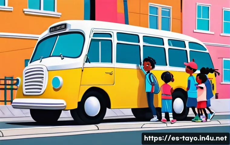 타요 애니메이션 제작 일정 - **Prompt:** "A brightly colored storyboard panel depicting Tayo, the little blue bus, cheerfully wav...