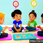 타요와 협업 사례 - **Prompt 1: Tayu's Interactive Learning Adventure**
    "A cheerful and diverse group of children, a...