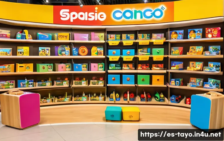 타요의 경제적 가치 - A vibrant retail store interior in a bustling South American city, showcasing a wide range of colorf...
