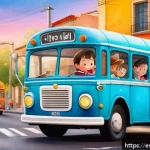 타요의 온라인 팬 아트 - A vibrant digital watercolor-style illustration of Tayo the Little Bus and friends, blending classic...