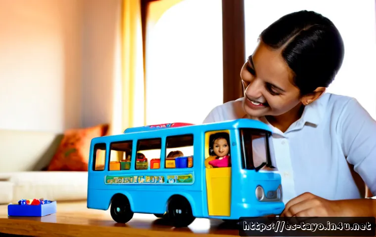 타요 캐릭터 개인화 - Photorealistic Spanish family living room, a cheerful young child wearing fully modest casual clothe...